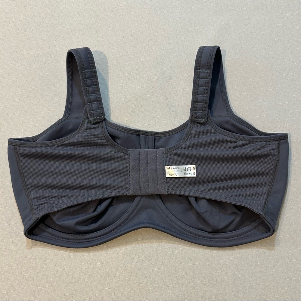 Wacoal Gray High Impact Underwire Sports Bra 40H Supportive - Picture 2 of 15